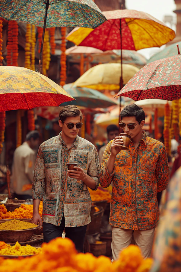 Vibrant Market Stroll