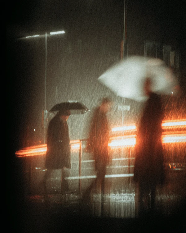 Rainy Urban Night Scene