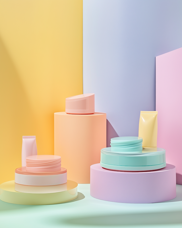 Pastel Cosmetic Arrangement