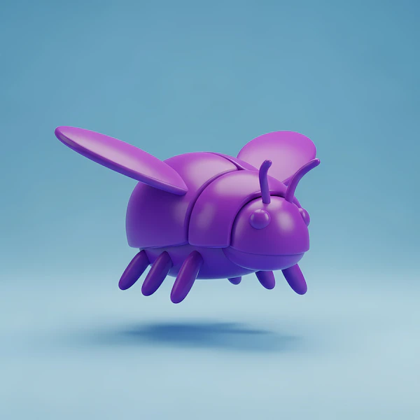 Stylized Purple Bee