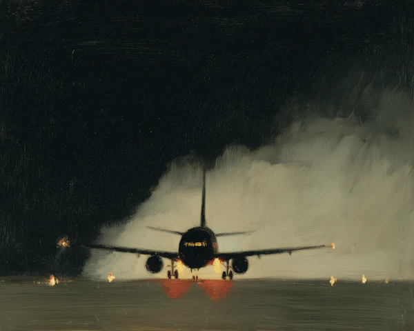 Airplane at Night