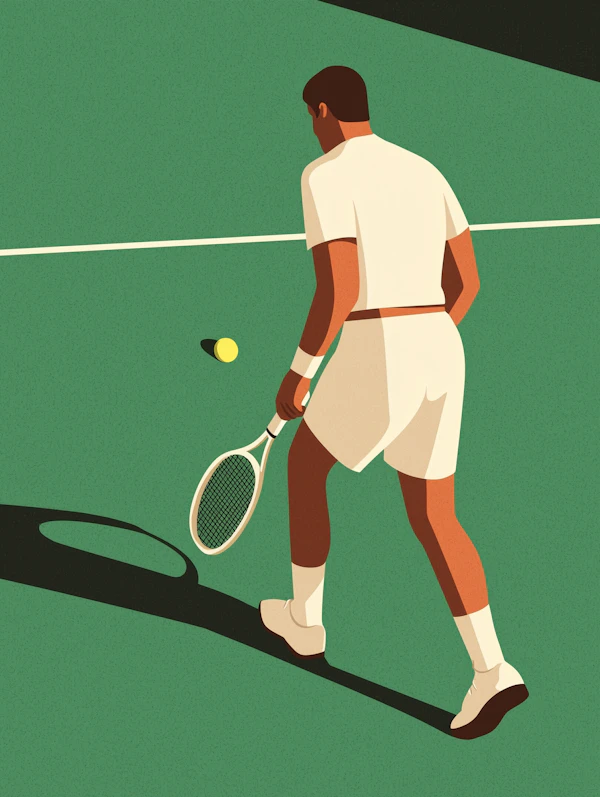 Tennis Player Illustration