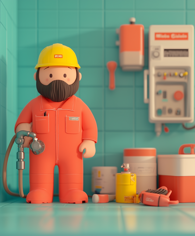 Animated Construction Character