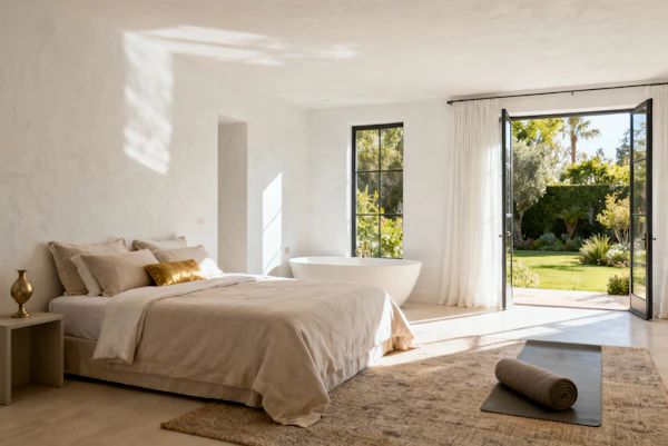 Minimalist Bedroom Scene