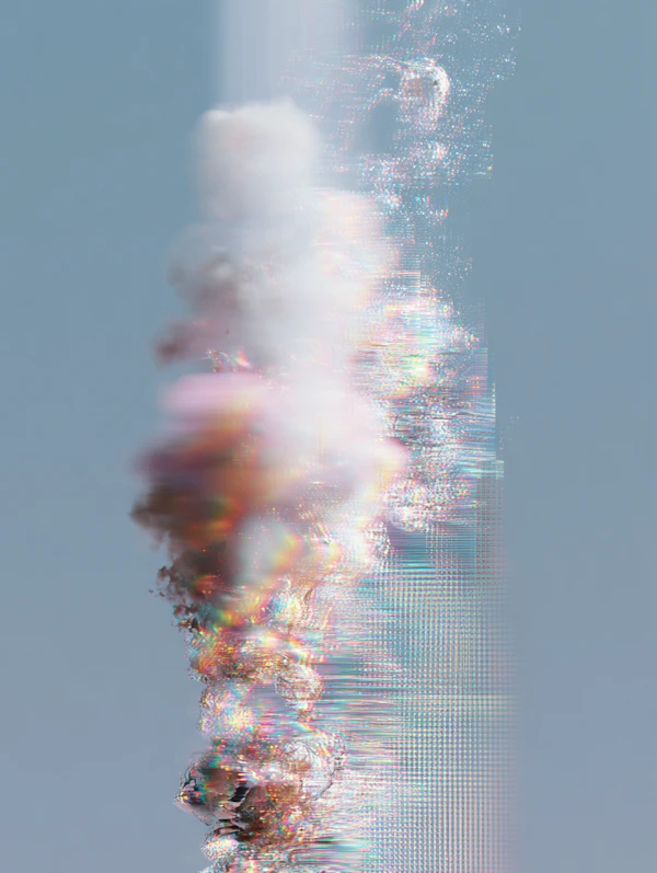 Glitch Smoke Art