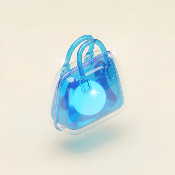 Translucent Blue Handbag