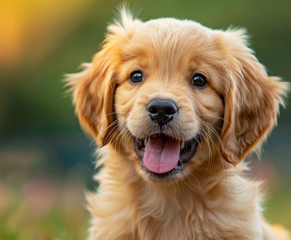 Joyful Golden Retriever Puppy