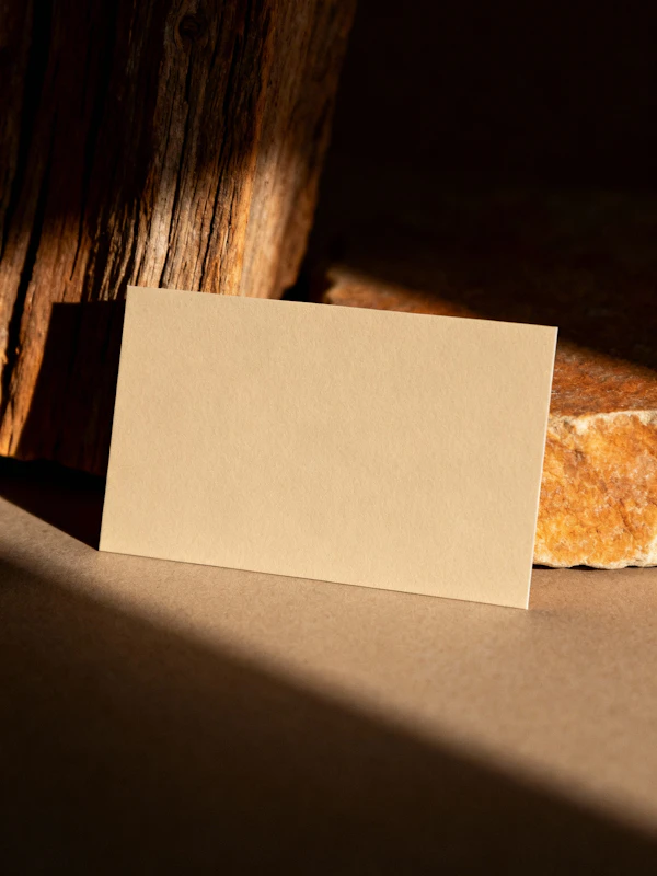 Beige Card Display