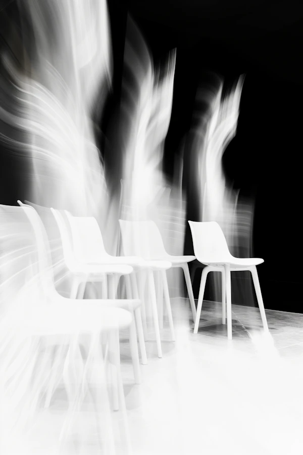 Blurred White Chairs