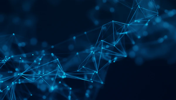 Glowing Blue Network