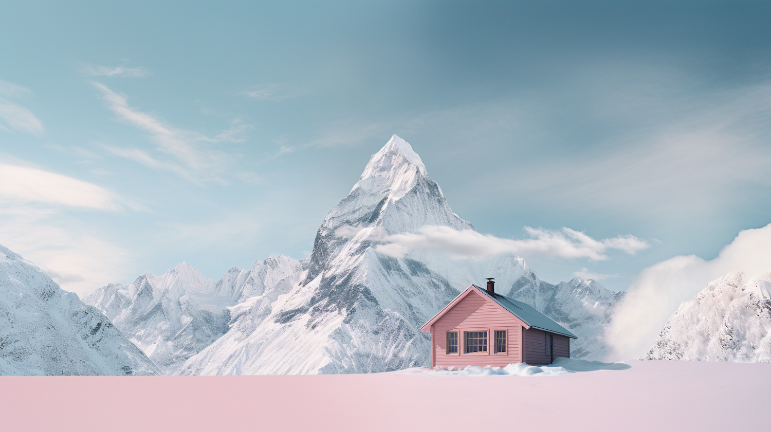 Pastel Refuge Against the Mountain Majesty