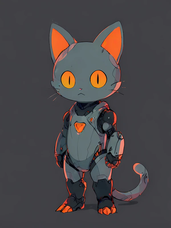 Futuristic Robotic Cat