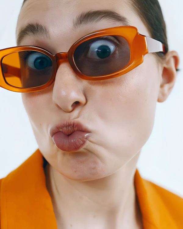 Playful Orange Portrait