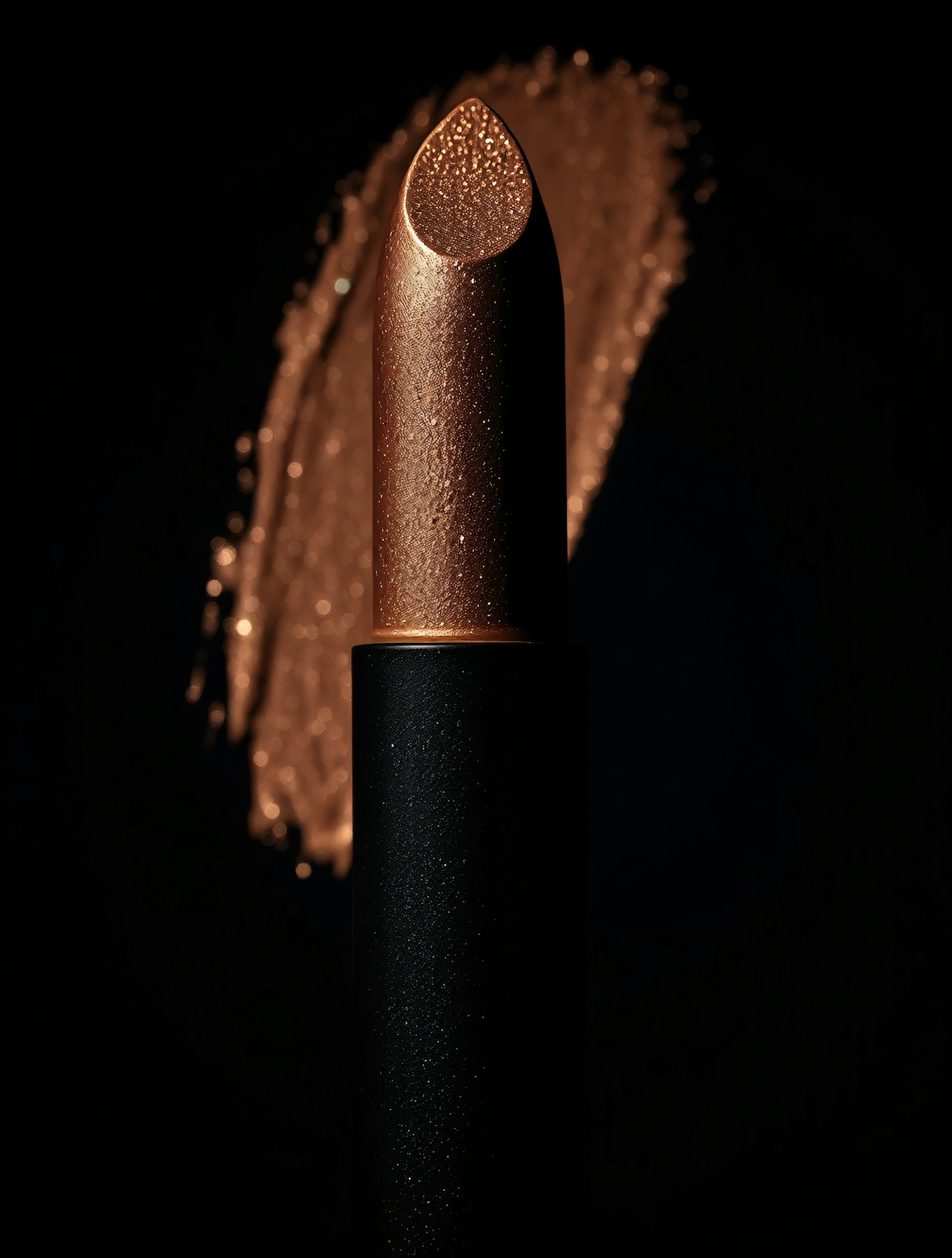 Metallic Bronze Lipstick Close-up