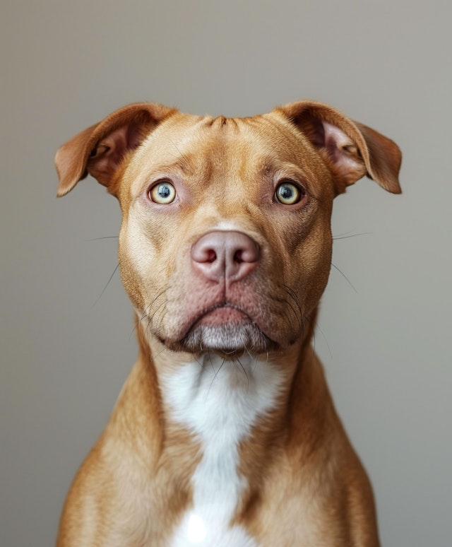 Expressive Copper-Toned Dog