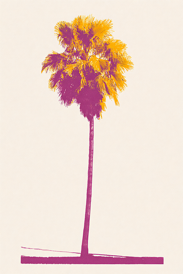 Stylized Palm Tree Art