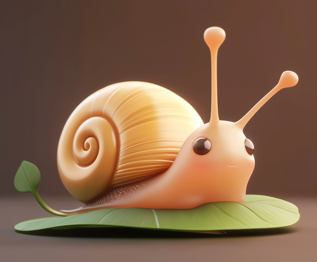 Stylized 3D Snail Illustration