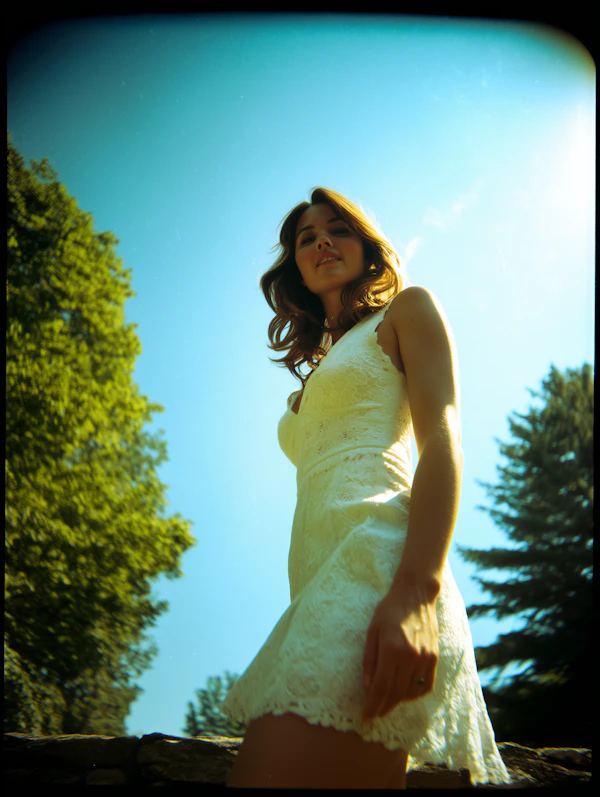 Woman in White Dress