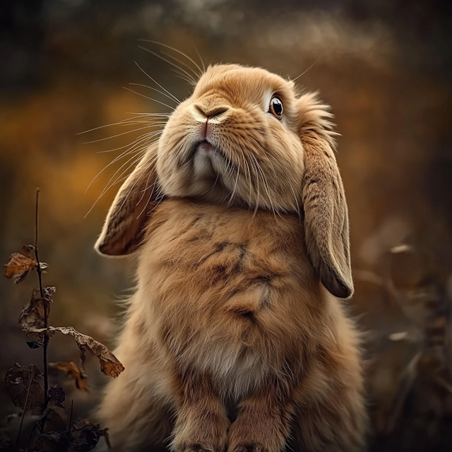 Curious Brown Rabbit