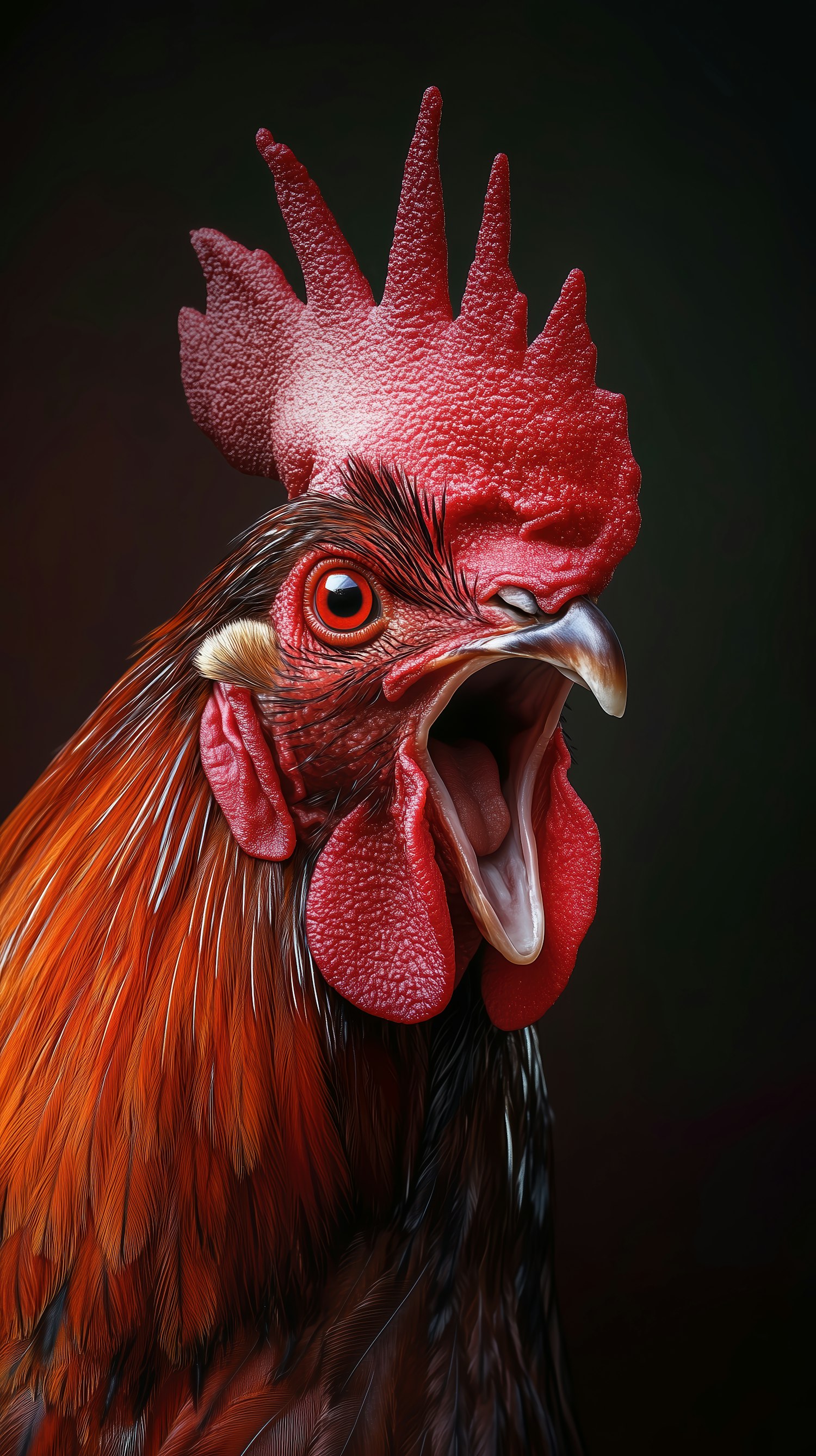 Close-up Portrait of a Rooster