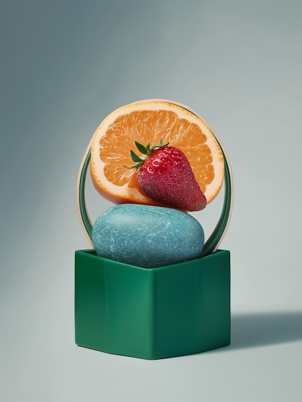 Surreal Fruit and Objects Composition