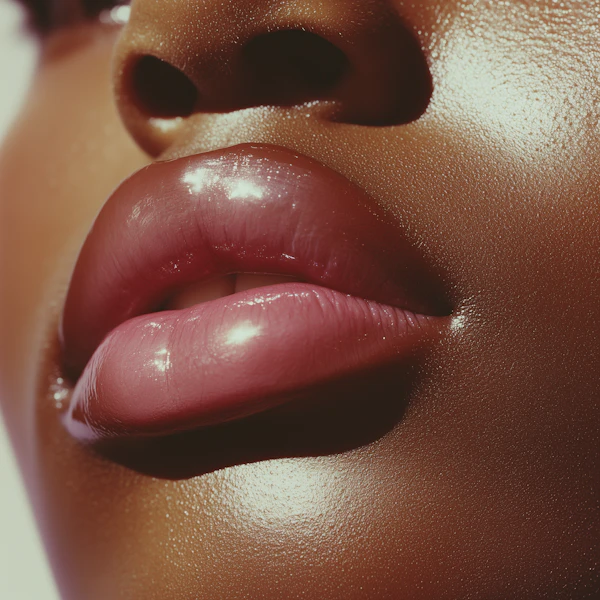 Glossy Lips Close-Up