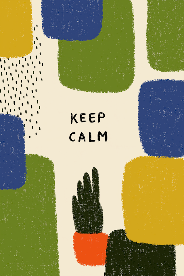 Keep Calm Abstract Art