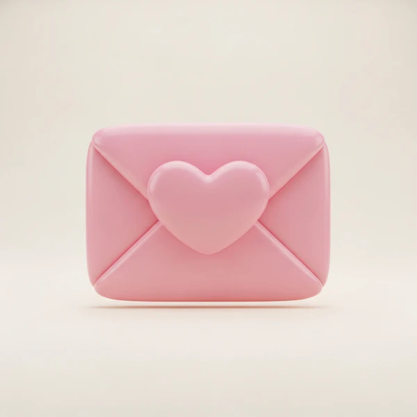 Pink Heart Envelope