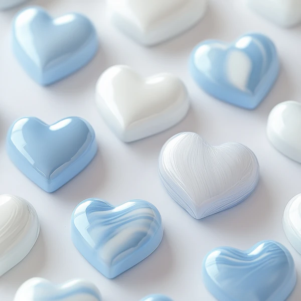 Glossy Heart Grid