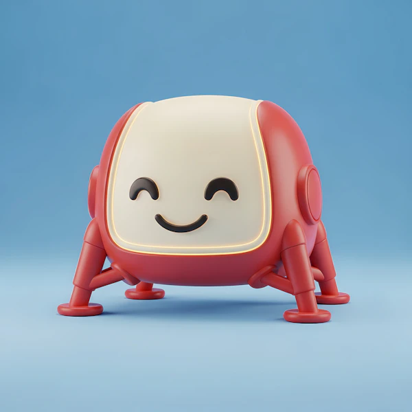 Cute Robot Illustration