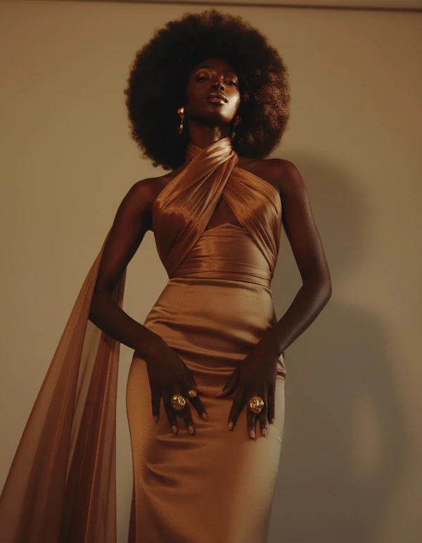 Golden Elegance Portrait