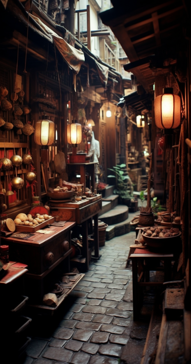 Serene East Asian Antique Alley