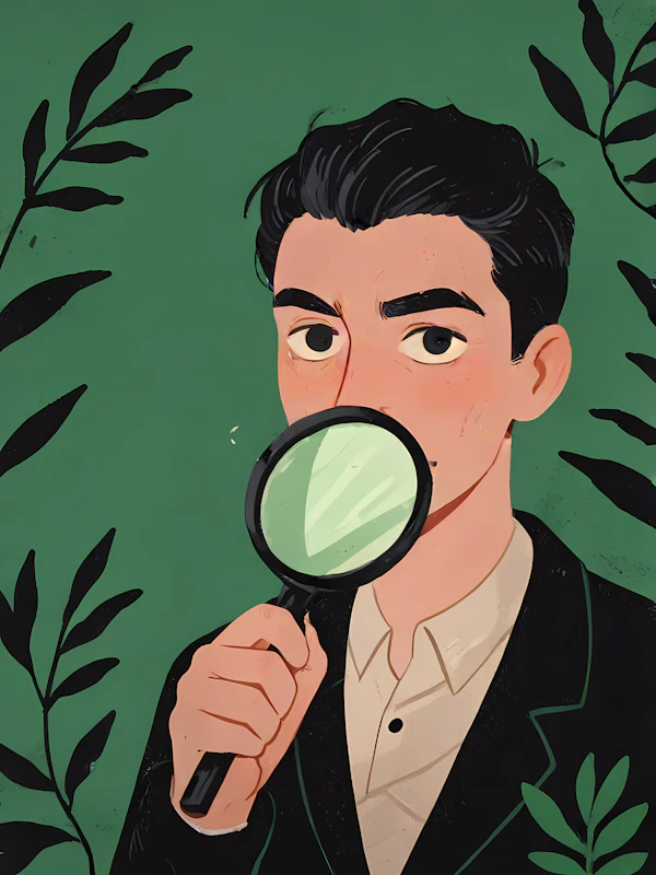Person with Magnifying Glass