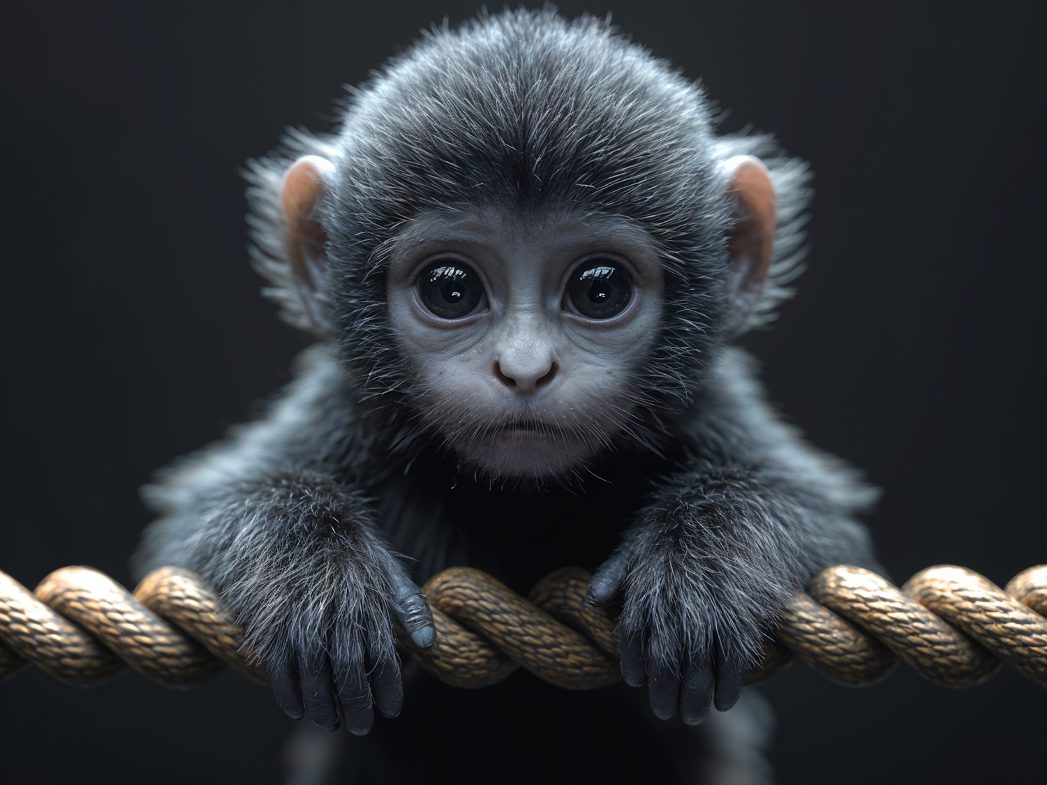 Expressive Young Monkey Portrait