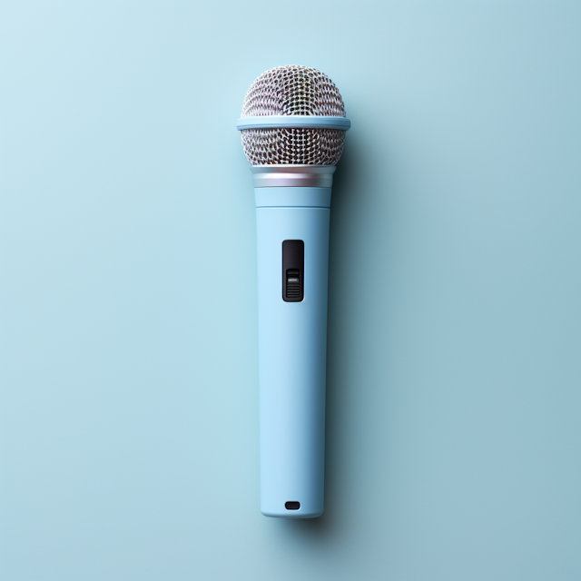 Blue Monochrome Microphone