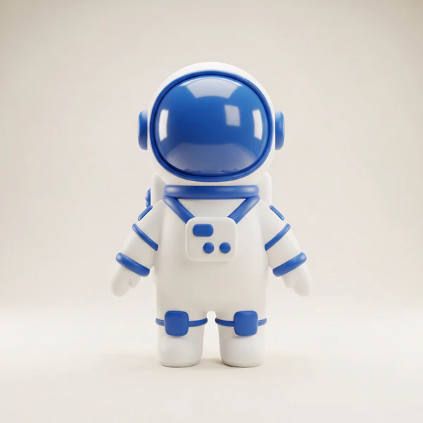 Stylized Astronaut Figure