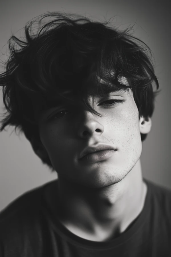 Introspective Portrait of a Young Man