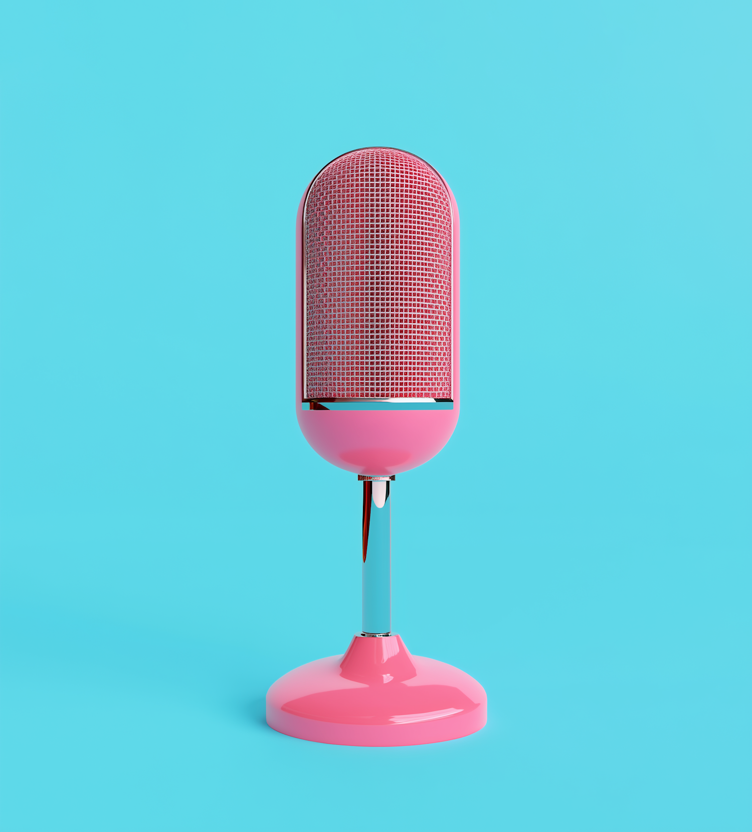 Sleek Pink Microphone