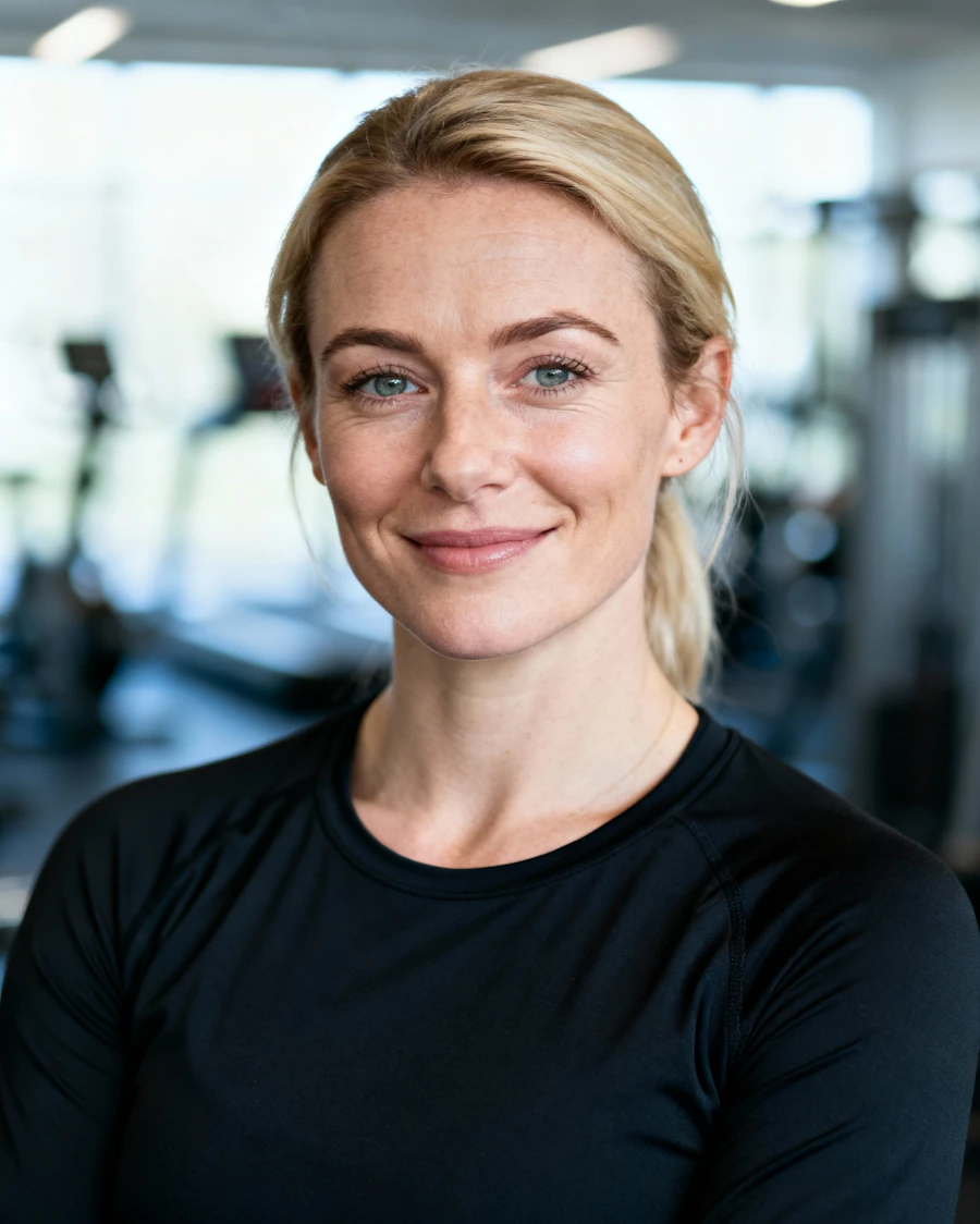 Fitness coach in a gym setting