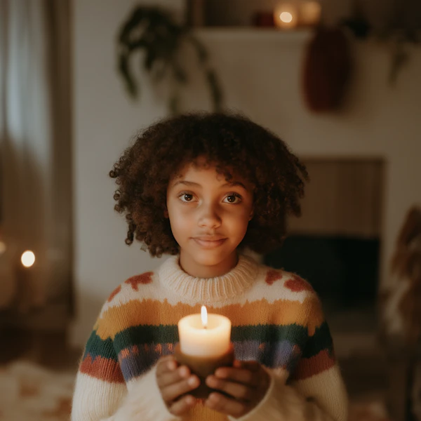 Girl Holding Candle