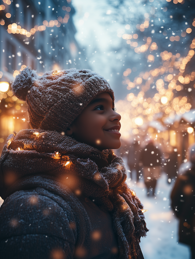 Joyful Winter Scene