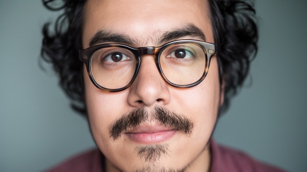 Close-Up Portrait of Man with Neutral Expression