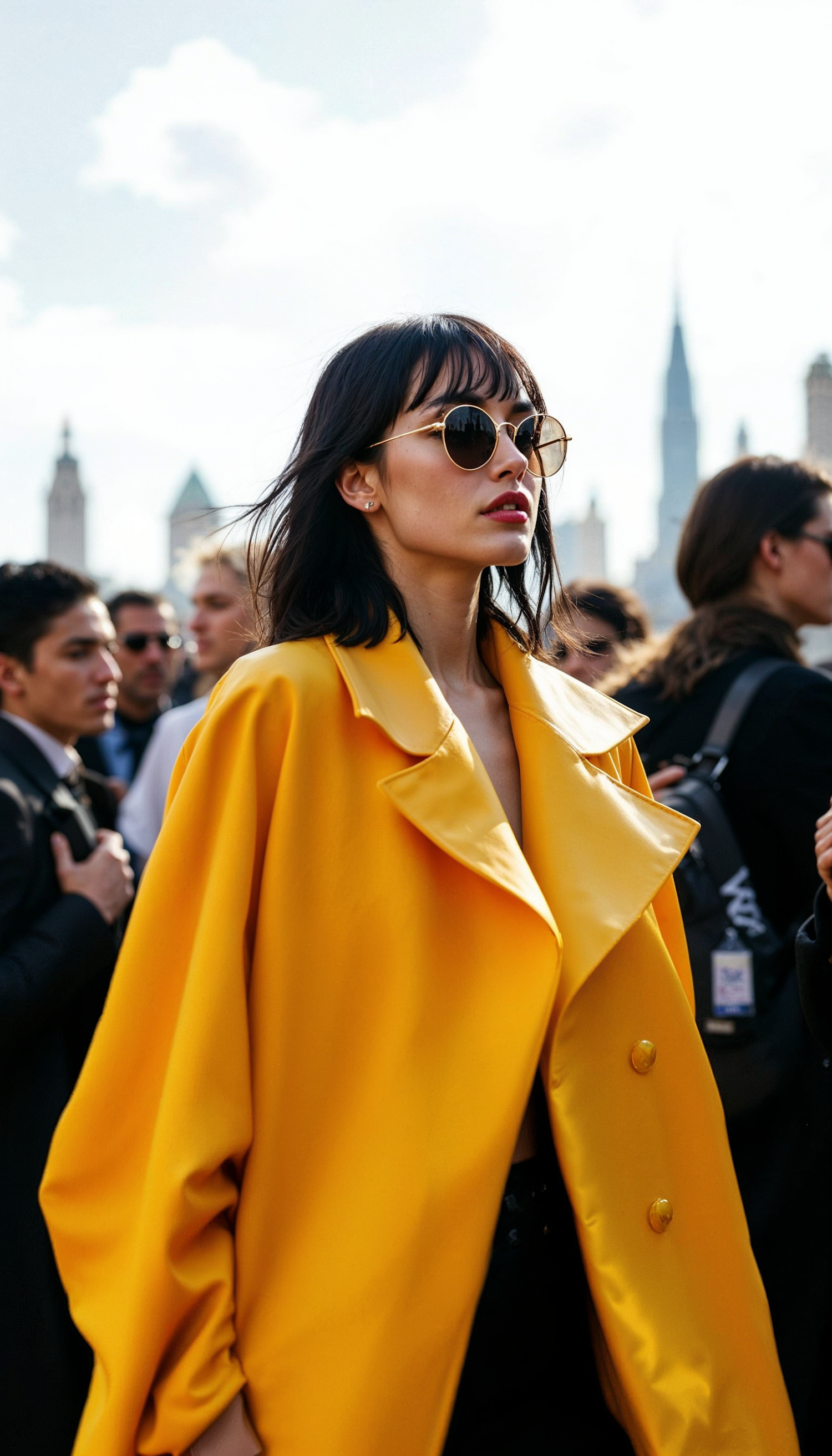 Woman in Yellow Coat