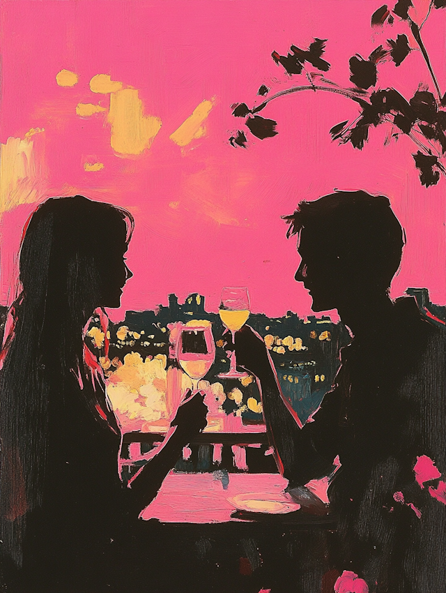 Romantic Silhouette Scene