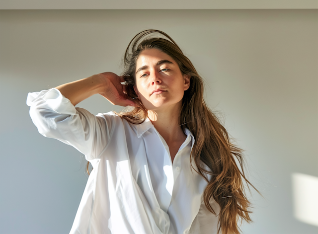 Pensive Woman in Natural Light