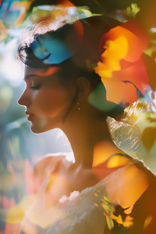 Serene Woman in Warm Glow