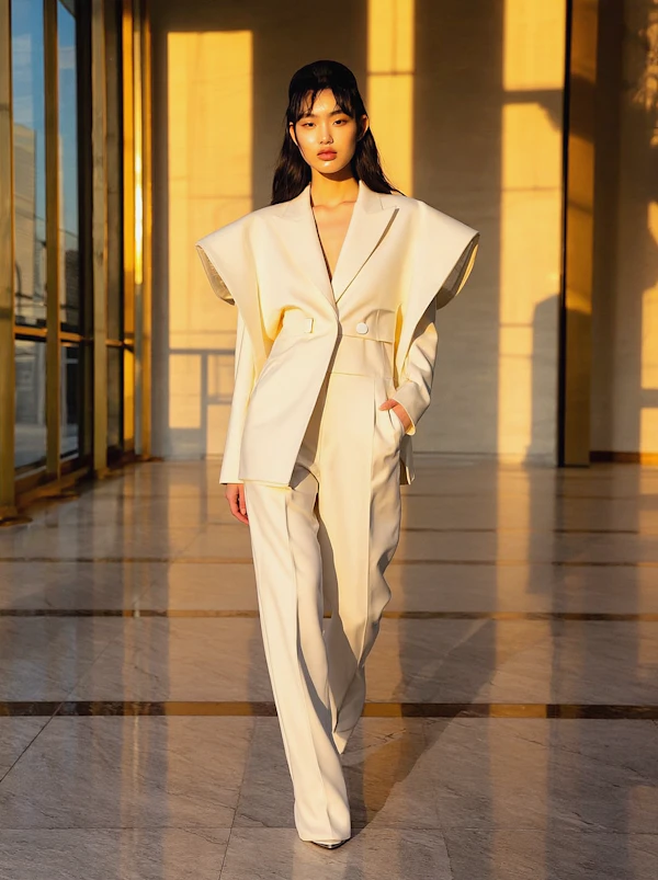 Elegant Woman in Suit