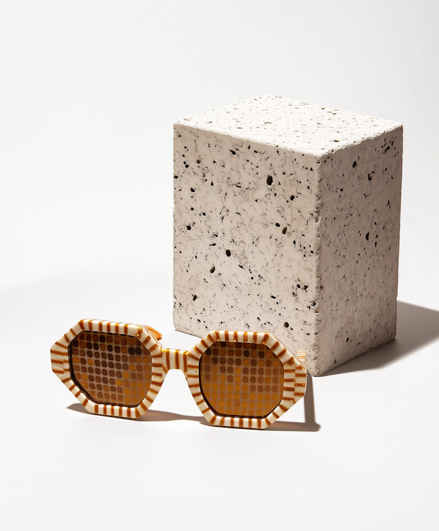 Retro Sunglasses and Textured Block