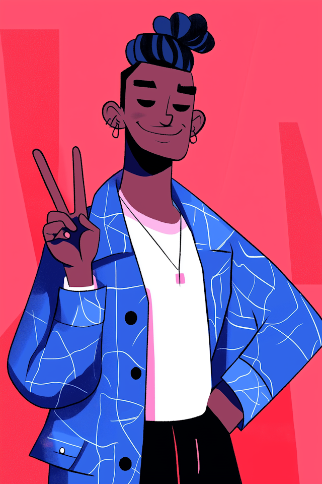 Stylized Illustration of Young Person