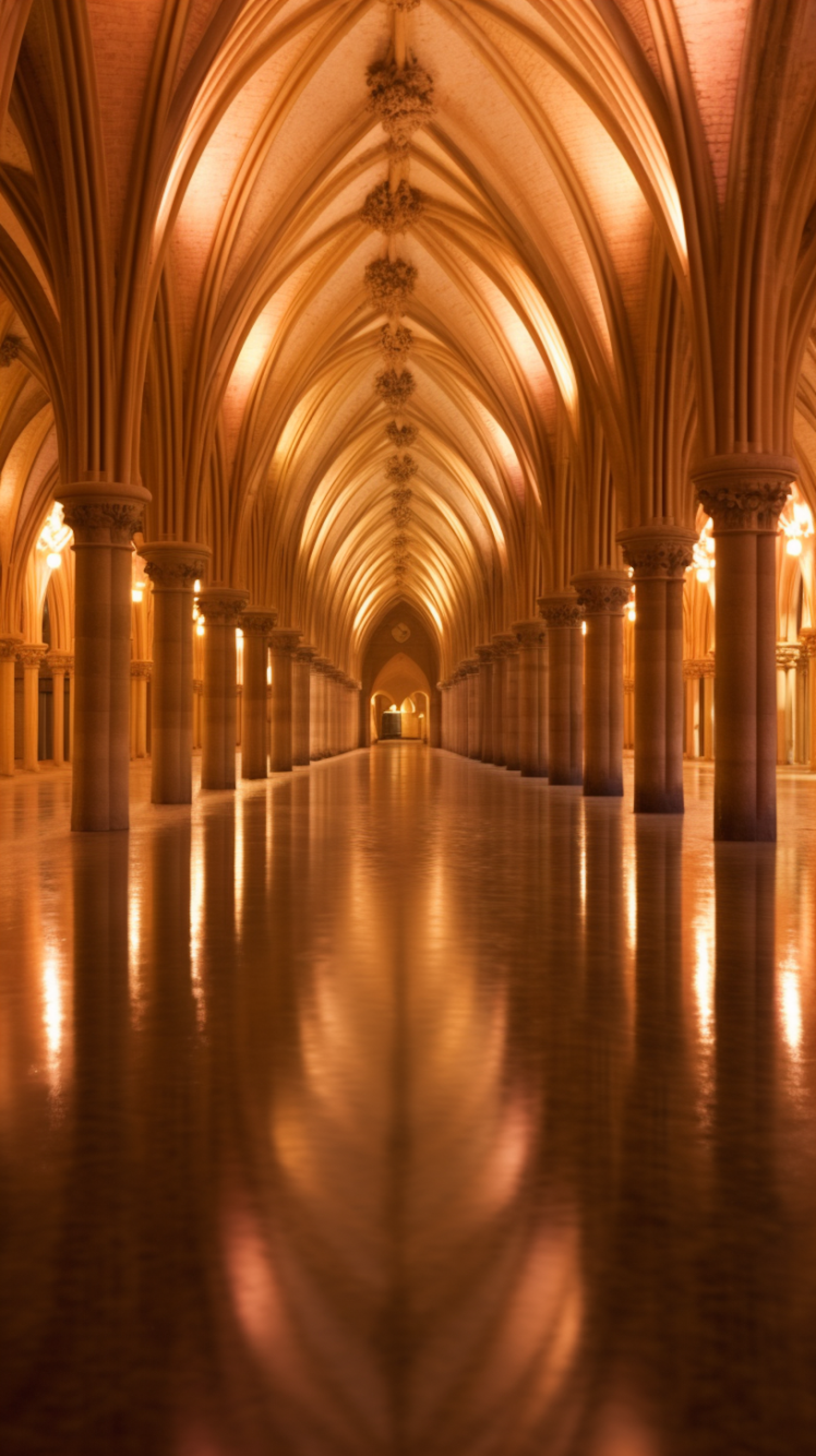 Golden Gothic Grandeur Hallway